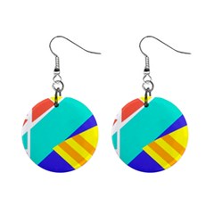 Geometric  Design 04 Mini Button Earrings