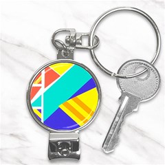 Geometric  Design 04 Nail Clippers Key Chain