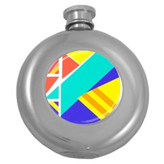 Geometric  Design 04 Round Hip Flask (5 Oz)