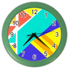 Geometric  Design 04 Color Wall Clock