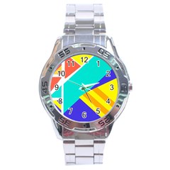 Geometric  Design 04 Stainless Steel Analogue Watch