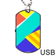 Geometric  Design 04 Dog Tag Usb Flash (two Sides)