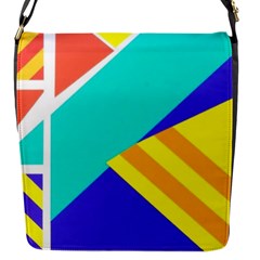 Geometric  Design 04 Flap Closure Messenger Bag (s)