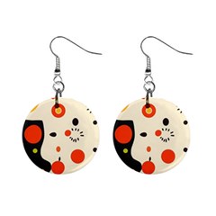 Geometric Design Mini Button Earrings