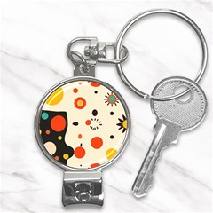 Geometric Design Nail Clippers Key Chain