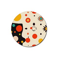 Geometric Design Rubber Coaster (round)