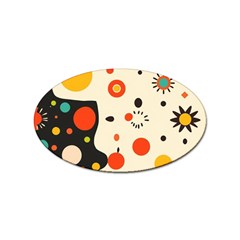 Geometric Design Sticker Oval (10 Pack)