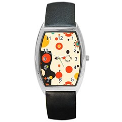 Geometric Design Barrel Style Metal Watch