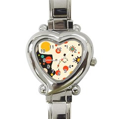 Geometric Design Heart Italian Charm Watch