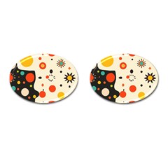 Geometric Design Cufflinks (oval)