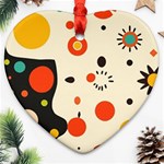 Geometric Design Heart Ornament (Two Sides) Front