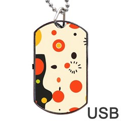 Geometric Design Dog Tag Usb Flash (one Side)