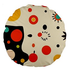 Geometric Design Large 18  Premium Round Cushions