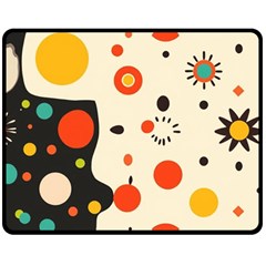 Geometric Design Two Sides Fleece Blanket (medium)