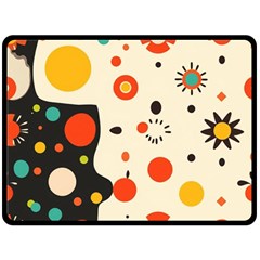 Geometric Design Two Sides Fleece Blanket (large)