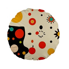 Geometric Design Standard 15  Premium Flano Round Cushions