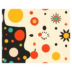 Geometric Design Two Sides Premium Plush Fleece Blanket (teen Size)