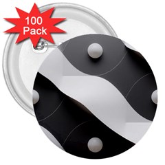 Geometric Design O6 3  Buttons (100 Pack) 