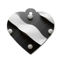 Geometric Design O6 Dog Tag Heart (two Sides)