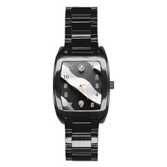 Geometric Design O6 Stainless Steel Barrel Watch