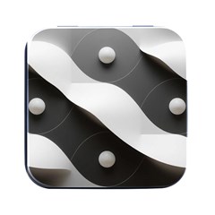 Geometric Design O6 Square Metal Box (black)