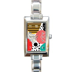 Geometric Design 07 Rectangle Italian Charm Watch