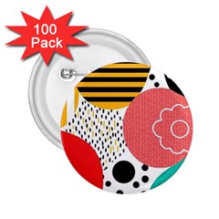 Geometric Design 07 2 25  Buttons (100 Pack) 