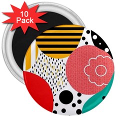 Geometric Design 07 3  Magnets (10 Pack) 