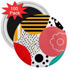 Geometric Design 07 3  Magnets (100 Pack)