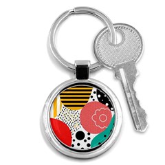 Geometric Design 07 Key Chain (round)