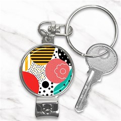 Geometric Design 07 Nail Clippers Key Chain