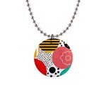 Geometric Design 07 1  Button Necklace Front