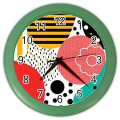 Geometric Design 07 Color Wall Clock