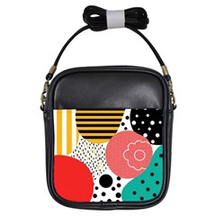 Geometric Design 07 Girls Sling Bag