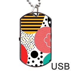 Geometric Design 07 Dog Tag Usb Flash (two Sides)