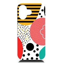 Geometric Design 07 Iphone 16 Black Uv Print Pc Hardshell Case by myclothy