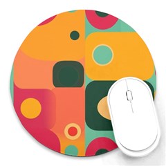 Geometric Design 08 Round Mousepad