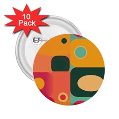 Geometric Design 08 2 25  Buttons (10 Pack) 