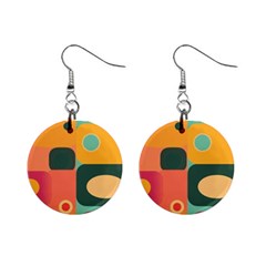 Geometric Design 08 Mini Button Earrings