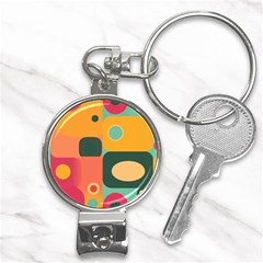 Geometric Design 08 Nail Clippers Key Chain