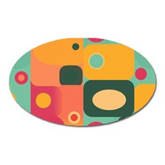 Geometric Design 08 Oval Magnet