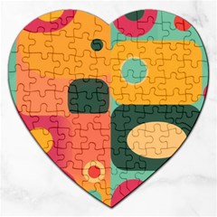 Geometric Design 08 Jigsaw Puzzle (heart) by myclothy