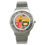 Geometric Design 08 Stainless Steel Watch Front