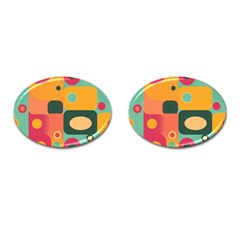 Geometric Design 08 Cufflinks (oval)