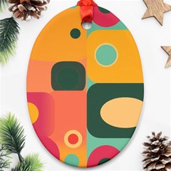 Geometric Design 08 Oval Ornament (two Sides)