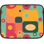 Geometric Design 08 Two Sides Fleece Blanket (Mini) 35 x27  Blanket Back