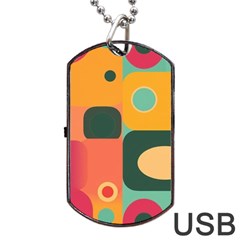 Geometric Design 08 Dog Tag Usb Flash (two Sides)