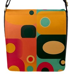 Geometric Design 08 Flap Closure Messenger Bag (s)