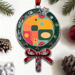 Geometric Design 08 Metal X mas Lollipop With Crystal Ornament by myclothy