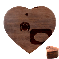 Geometric Design 08 Heart Wood Jewelry Box